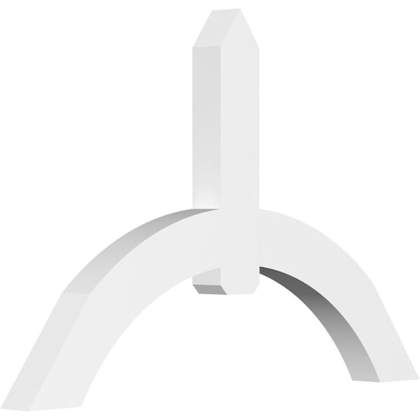 Ekena Millwork Archdale Architectural Grade PVC Gable Bracket, 60"W x 40"H x 4"D x 6"F, 16/12 Pitch GBP060X40X0406ARC00 - main
